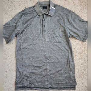 NWT Izod Golf Cotton Gray Polo Shirt Size M